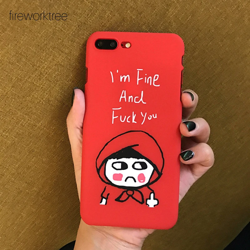 Fireworktree для iPhone х чехол 6 S 7 8 Plus X XS Max XR мультфильм девушка крышки Футляр ПК Capa |