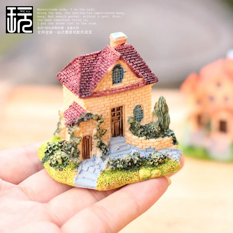 Домик из полимерной глины и вилла модель мини сад декоративный волшебный