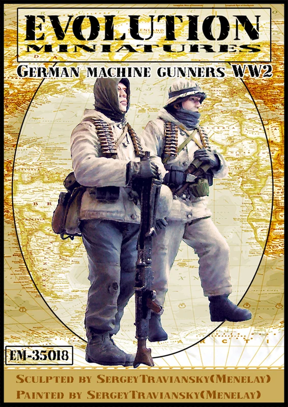 

1/35 model kit resin kit soldiers in winter (2 figures) 317