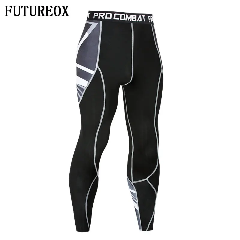Compression Shirt FUTUREOX Personality 3D Printed Flower Arm Long Sleeve Set Fitness MMA Quick-drying Top Equipment | Мужская одежда