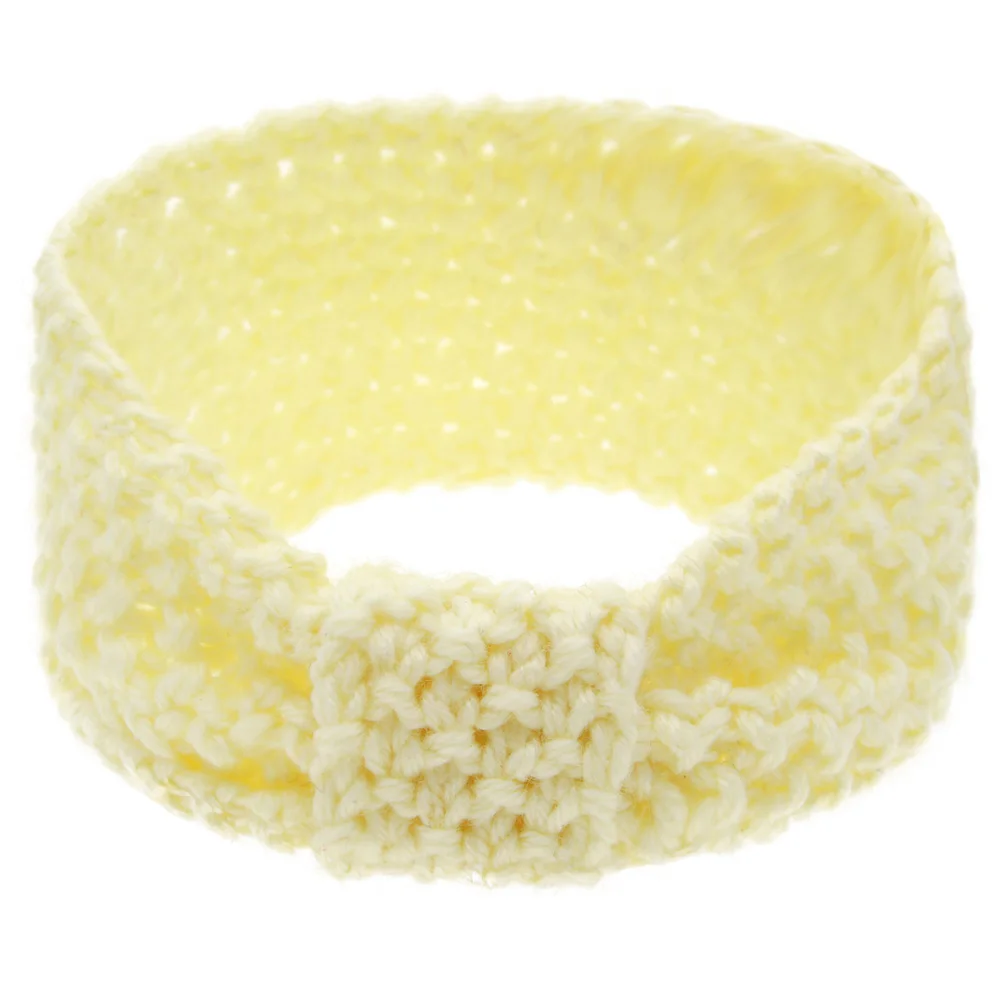 Вязаная для младенцев Топ узел эластичная повязка головы тюрбан резинки волос