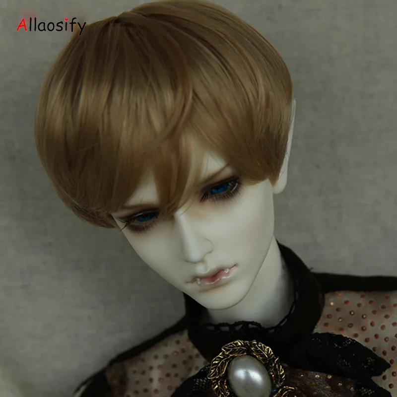 Allaosify Bjd/SD как кукольный парик мальчик shortcurly волосы 1/3 высоких температур кукольный парик с взрыва bjd волосы bjd парик
