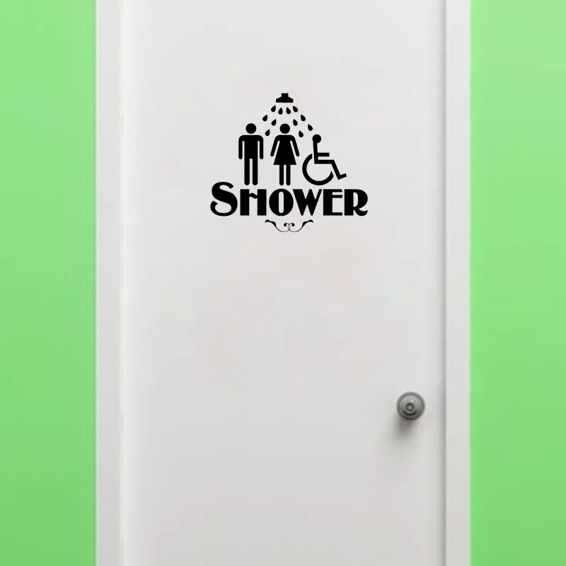 Инвалидной коляске туалет душ виниловые наклейки на двери ванной знак для мужчин