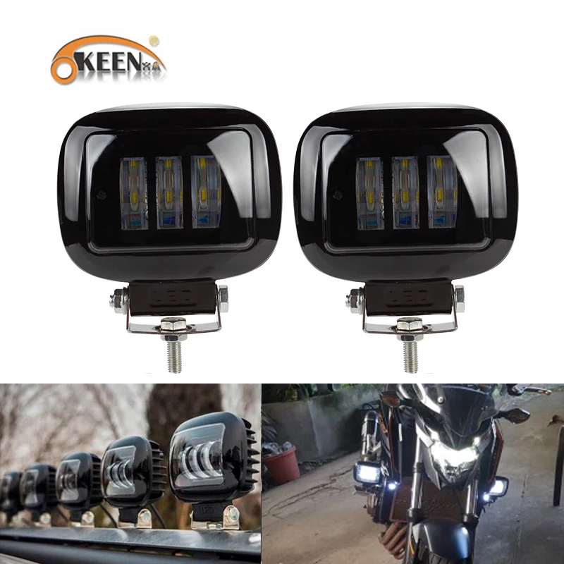 

OKEEN Led bar offroad Work Light Bar 4.5" 30W 12V 24V 4x4 Fog Light Off Road Lights Boat driving Lights Waterproof IP68 For SUV