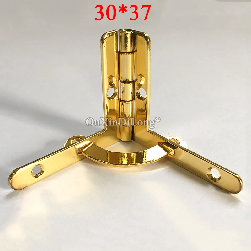 

Brand New 200PCS 30*37mm Metal Box Hinges 90 Degree Quadrant Hinges For DIY Wooden Box Cases Humidor Jewelry Hinges Gold Tone
