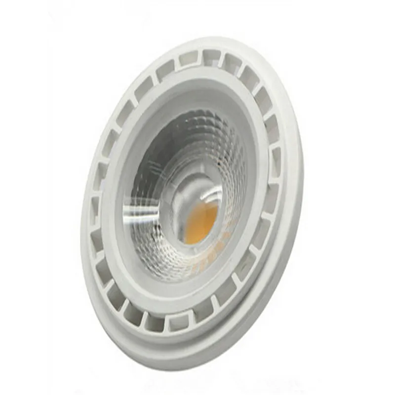 Dimmable LED COB AR111 15 Вт Light ES111 QR111 белый корпус GU10 G53 прожектор AC85 265V Бесплатная доставка