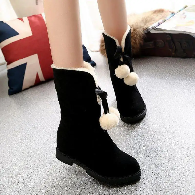 Новинка 2017 года зимние ботинки с низким голенищем женские замшевые теплые