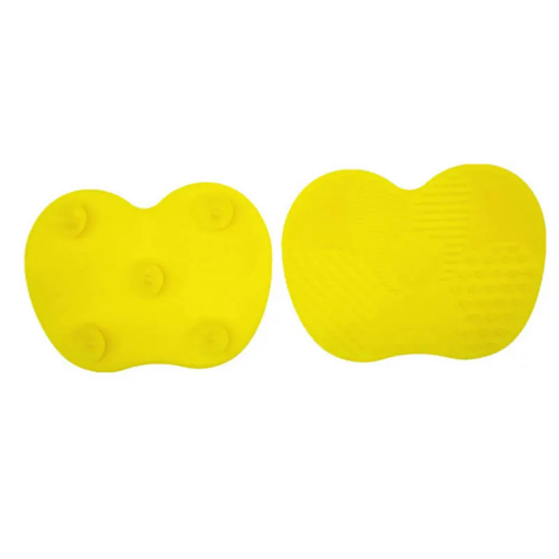 Yellow 1 шт. силиконовая щетка для макияжа Чистящая подставка матовая кисть средства для мойки косметические щетки очиститель инструмент мочалка доска инструмент для чистки макияжа - Handle Color: Yellow