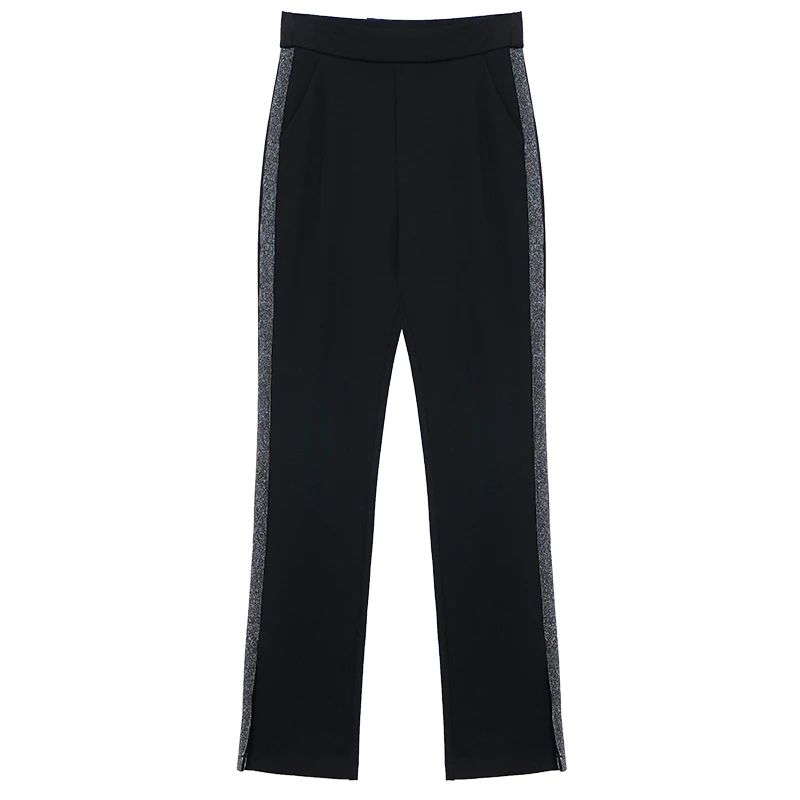 Nine points flare pants female 2019 spring autumn loose Elastic High Waist Lady slim Trousers wide leg casual sports | Женская одежда