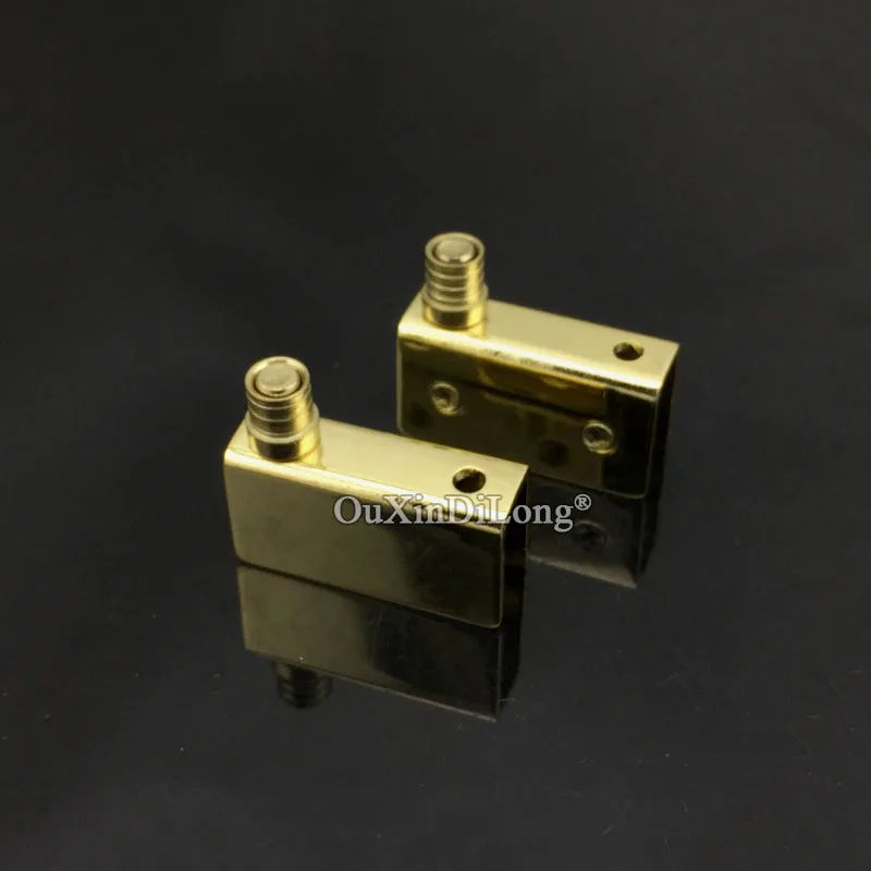 2 пары/4 шт золотые маленькие петли для стеклянных дверей из нержавеющей стали