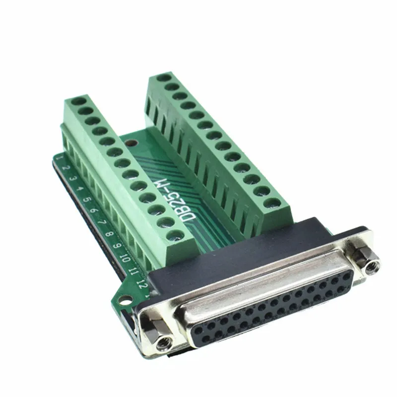 DB25 D-SUB женский 25Pin разъем Breakout печатной платы 2 ряда терминалы Разъемы - Цвет: Female Nut