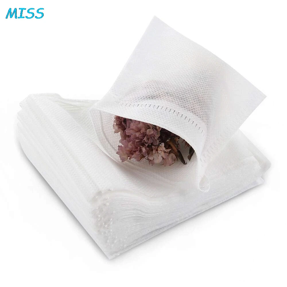 

100pcs/lot Corn Fiber Filter Empty Tea bags PLA Biodegraded Coffee Filters Safety Environmental Food-Grade Drawstring Tea Bags