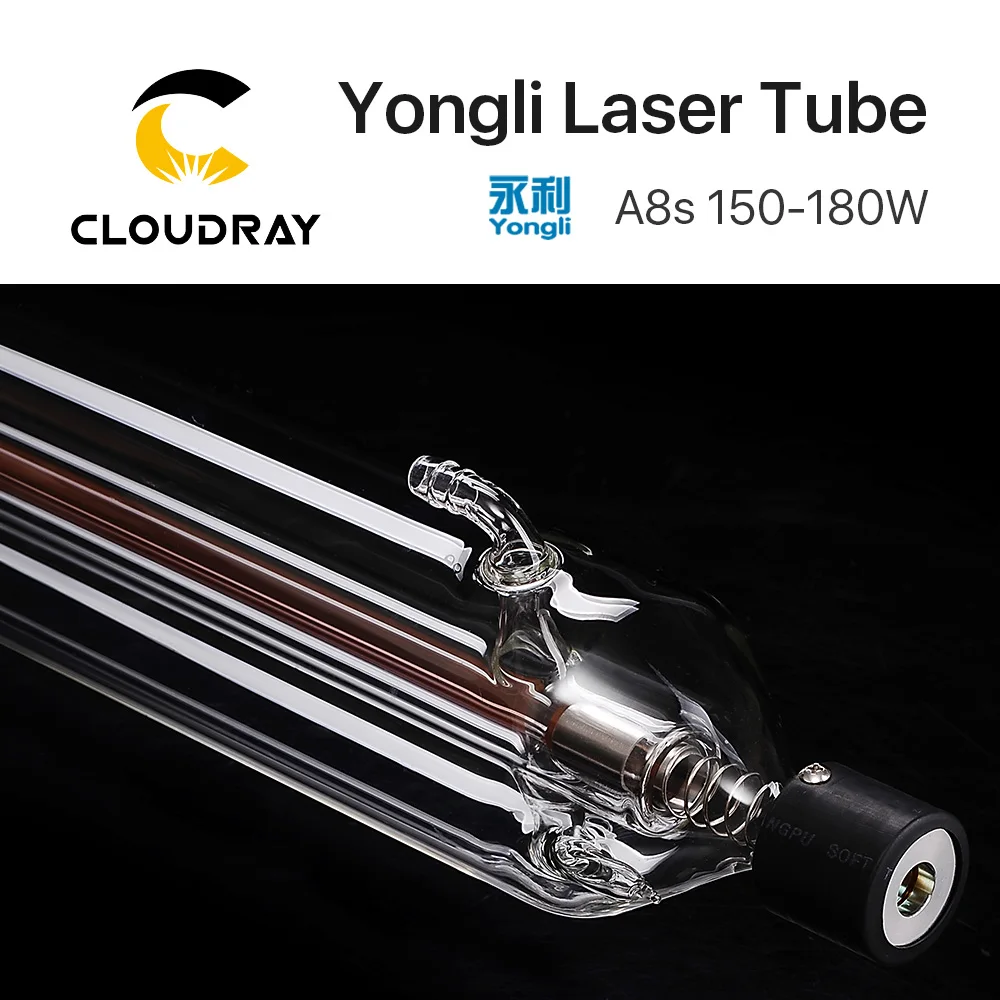 Cloudray Yongli A8s 150W CO2 лазерной трубки Деревянный чехол Упаковка коробки Длина 1850 Dia. 80