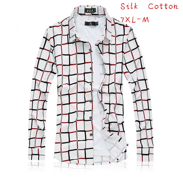 Мужские рубашки в клетку 2020 шелковая хлопковая рубашка с длинным рукавом женская