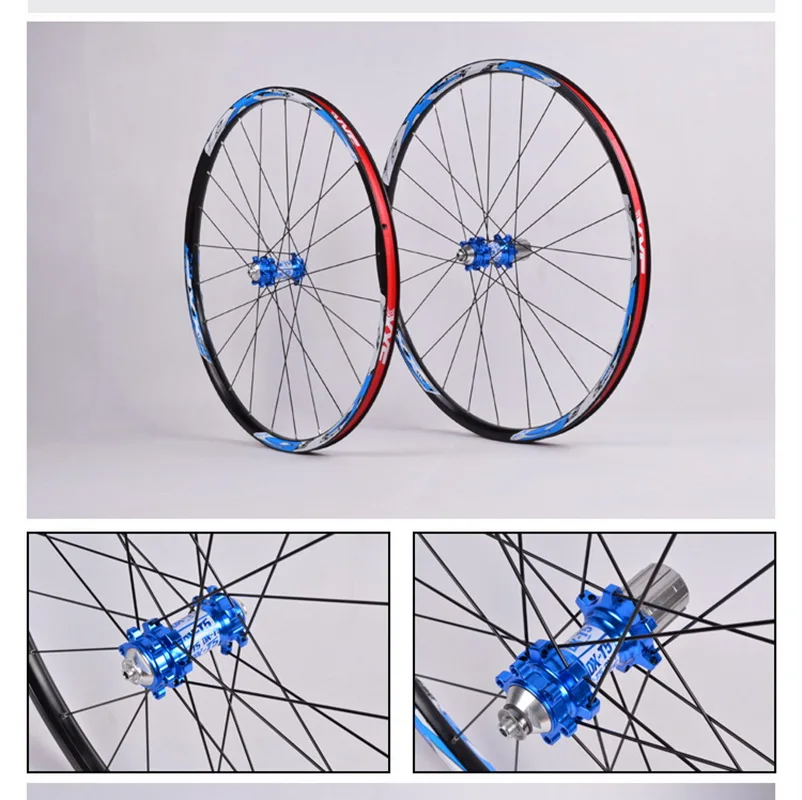Bluehub blackRim Newset 2" Mtb горный велосипед комплект велосипедных колес 24 Отверстия спереди 2/сзади 2 подшипники алюминиевые колесные диски из сплава - Цвет: Bluehub blackRim