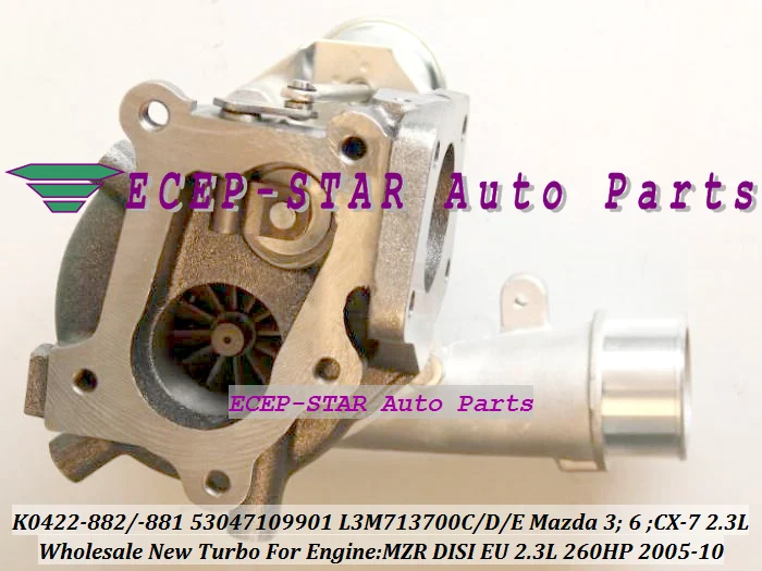 Φ K0422 882 881 53047109901 L3M713700C L3M713700D E Turbo для Mazda 3 6 K0422-882 2005-10 2.3L MZR DISI EU 260HP | Автомобили и