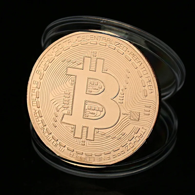 Медаль Биткоин BTC покрытая медью стальная основа копия монет сувенир