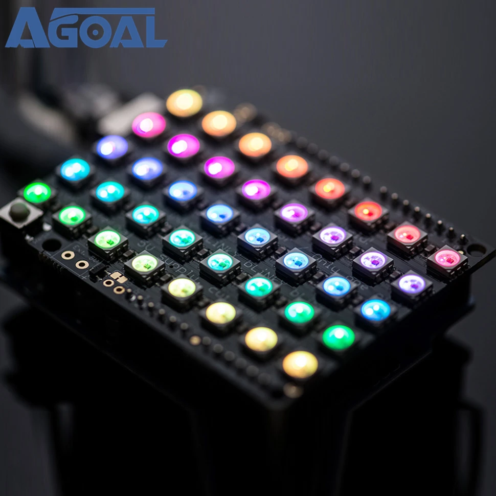 

CJMCU 40 бит 5x8 WS2812B 5050 RGB светодиодный драйвер макетная плата 5*8 Бесплатная доставка