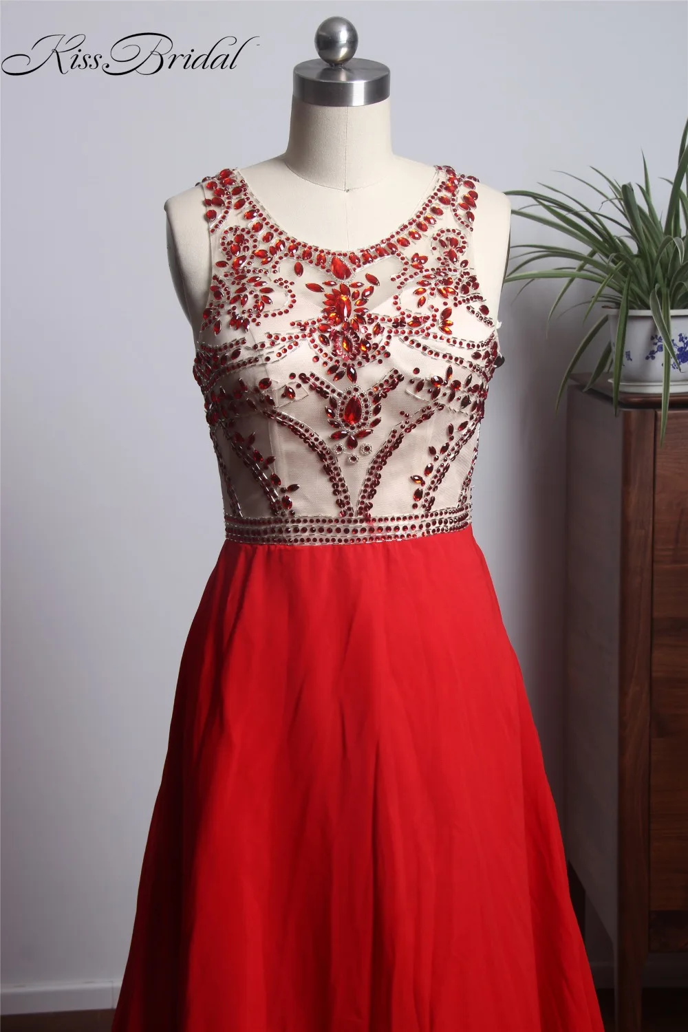 Vestidos de festa новые красные Выпускные платья 2018 с глубоким вырезом без рукавов