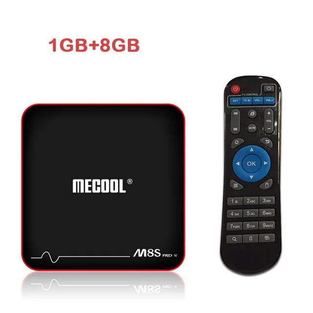 1GB 8GB ТВ-приставка MECOOL M8S Pro W с ОС Android 7,1 смарт-ТВ приставка 2 Гб 16 Гб четырехъядерный процессор Amlogic S905W 2,4 ГГц WiFi ota ТВ-приставка 1 ГБ 8 ГБ M8SPRO - Цвет: 1GB 8GB