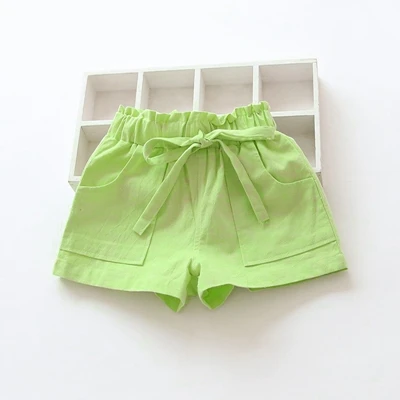 Style C Green Шорты для девочек летние детские шорты с героями мультфильмов, лидер продаж, штаны с тремя точками, пляжные шорты ярких цветов - Цвет: Style C Green