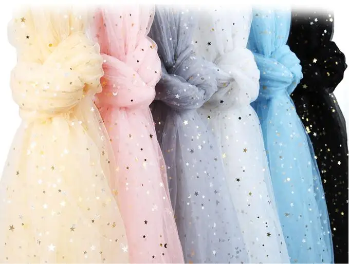 Марлевая ткань со звездами и розовым экраном свадебное платье с москитной сеткой