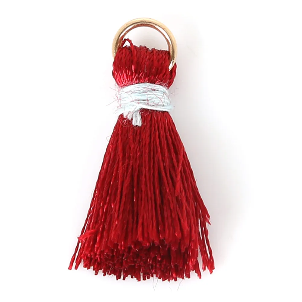 Burgundy 20x5 мм 20 шт маленькая мини-кисточка для DIY Подвески для изготовления украшений ожерелье браслет свадебная одежда украшения серьги ручной работы - Цвет: Burgundy