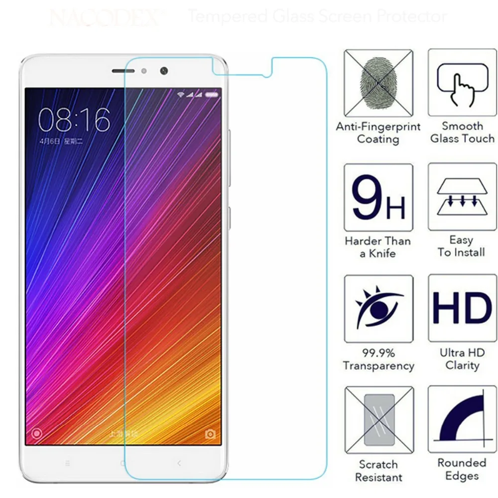 Phiyoo для Стекло Сяо Mi 5 Экран протектор Закаленное Для против царапин xiao Mi5 5.15 дюйма