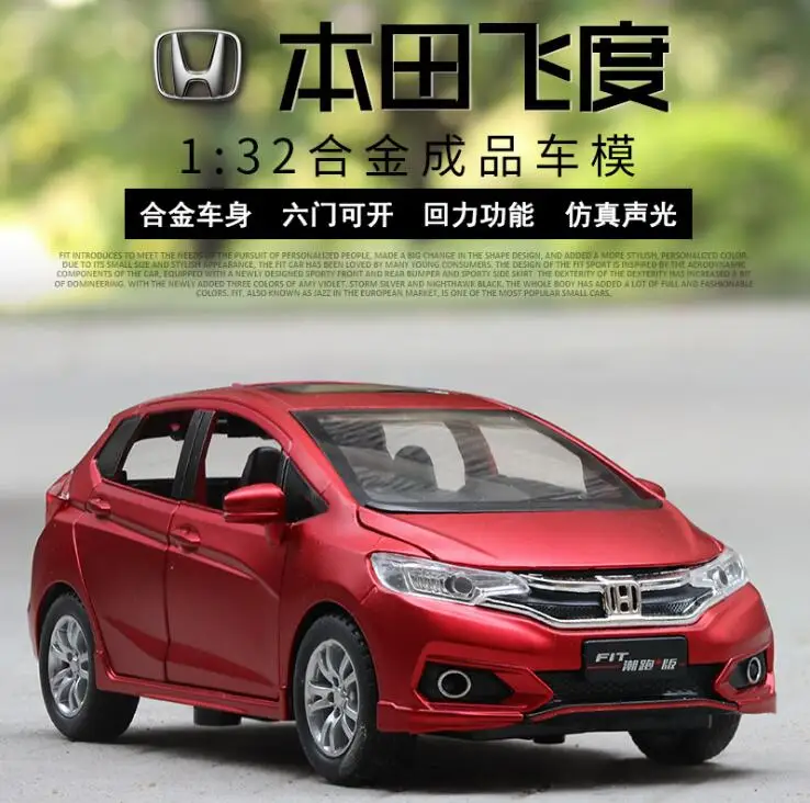 1:32 игрушечный автомобиль Honda Fit Металлический Игрушечный Автомобиль из сплава