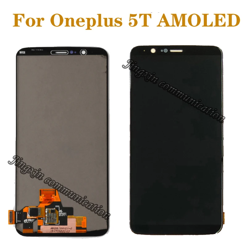 ЖК-монитор 6 01 дюйма для Oneplus 5T A5010 Amoled + Сенсорное цифровое стекло ЖК-дисплей