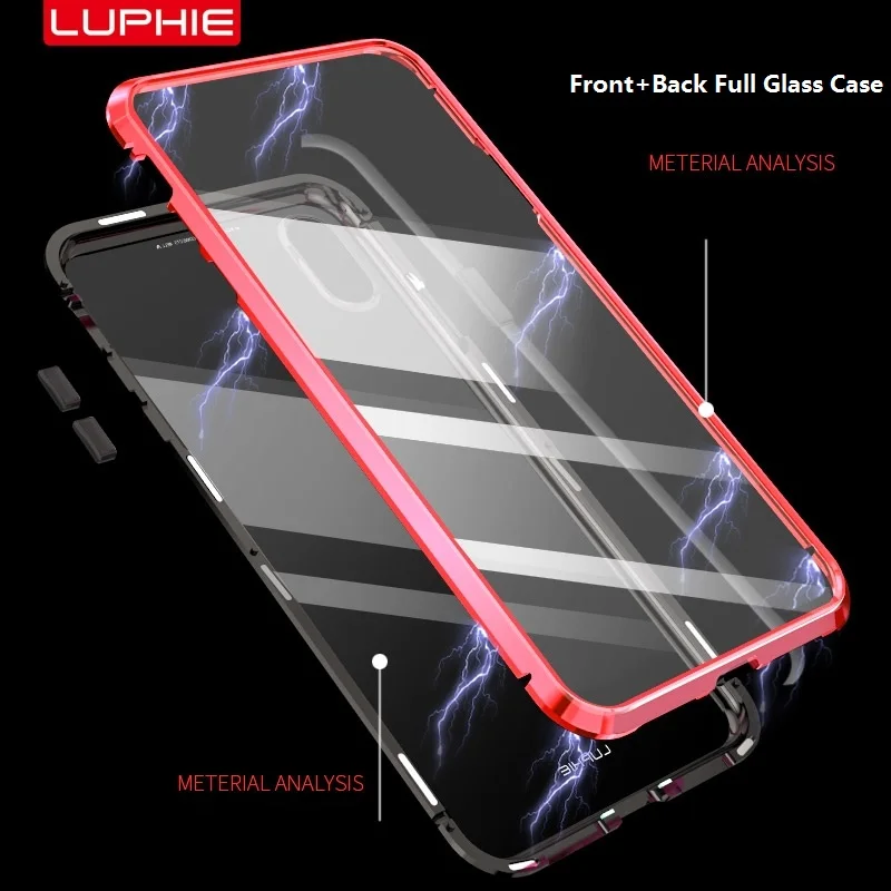 LUPHIE 360 полностью защищающий передний задний стеклянный чехол для телефона iPhone XS
