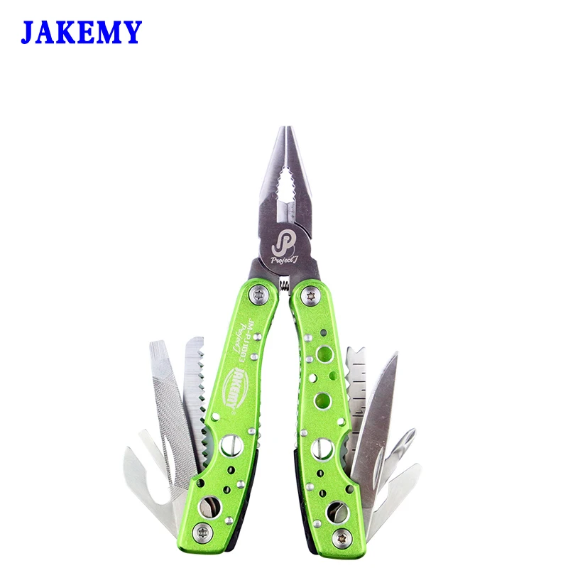 JAKEMY Мультитул набор инструментов Ferramentas Herramientas плоскогубцы/пилы/отвертки/нож/консервный нож открытый охотничий инструмент