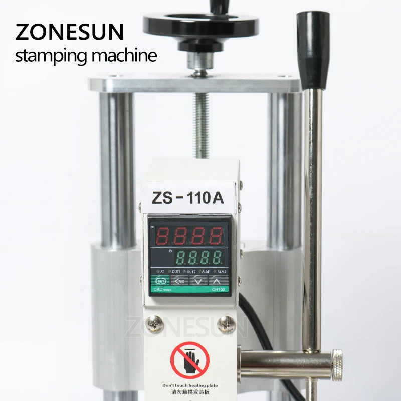 ZONESUN ZS110A Пользовательский логотип штамповочная машина кожа бронзовая биговальная машина для горячего тиснения фольгой кожи эмбосор