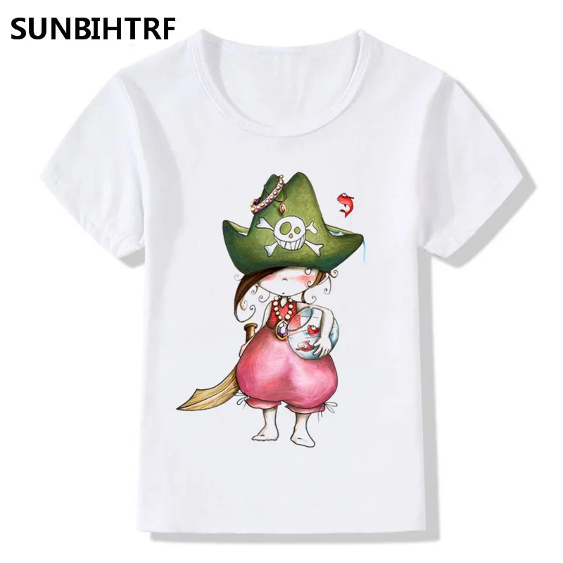 Футболки с рисунком Сова для мальчиков и девочек принтом пирата ежика панды