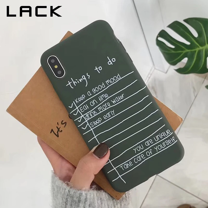 LACK Cartoon Phone Case For iphone XS Max Cover XR X 6 6S 7 8 Plus Fashion INS Style Note Art Pattern Cases |