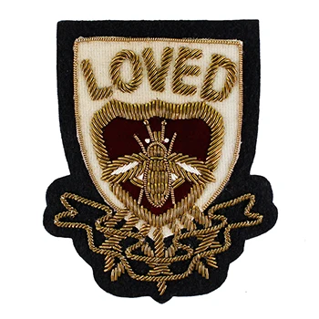 love 1278 1 шт. пчела Корона сердце любовь индийский Шелковый Тигр значок патч вышитая бисером роза аппликация винтажная вышитая швейная одежда патч TH1278 - Цвет: love 1278