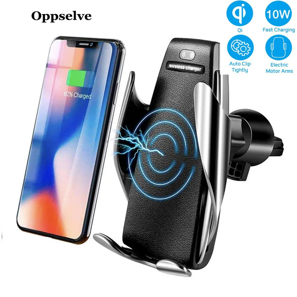 Автоматическое автомобильное Qi Беспроводное зарядное устройство для iPhone 11 XS Max X 8 R 7 10 Вт Быстрое беспроводное зарядное устройство для samsung S10 S9 Xiaomi Mi 9
