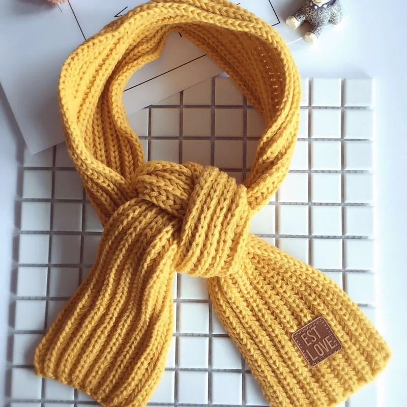 2018 Hot Fashion Lovely Autumn Winter Boys Girls Baby Kid Solid Scarf Warm Knitted Scarves Women | Аксессуары для одежды