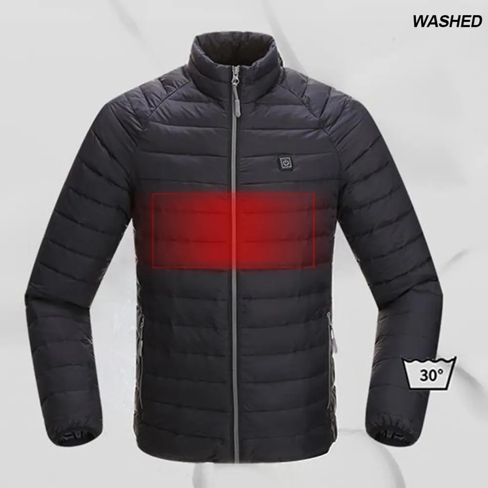 Men Sports Solid Casual Electric Heating Clothing Jacket Windproof Winter Outerwear Lightweight Adjustable Temperature | Мужская одежда