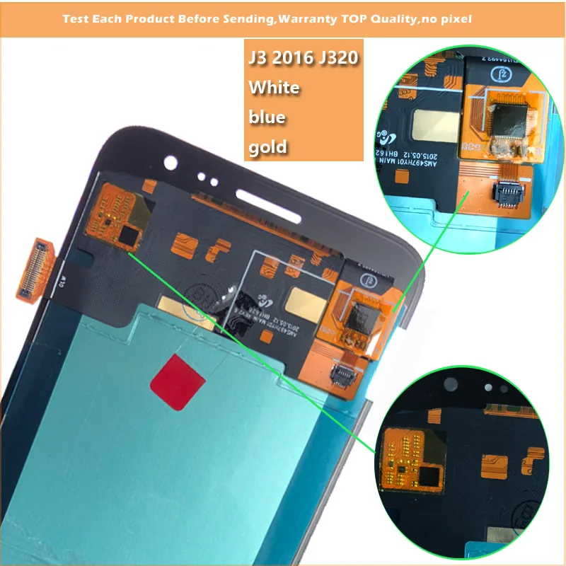 AMOLED можно настроить Brghtness ЖК Экран сенсорный замена для samsung J3 2016 J320F J320H J320M J320FN/J5