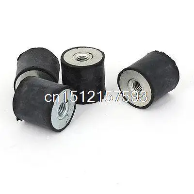 

4PCS M6 20 x 20mm Double Side Anti Vibration Rubber Mount Isolator Bobbin