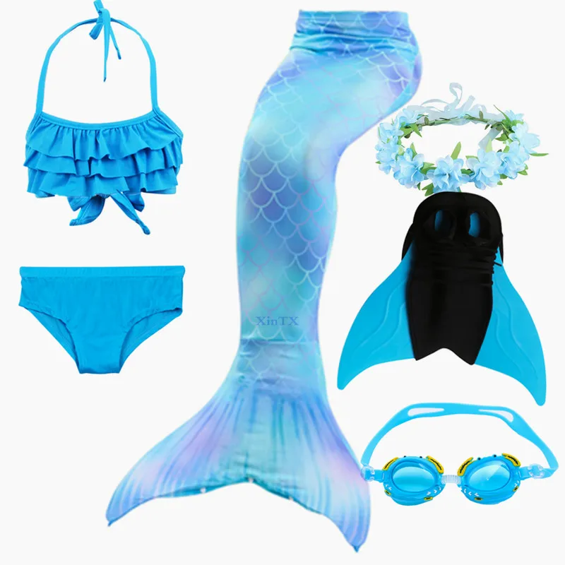 Детский костюм русалки купальный для девочек хвост 2020 | Костюмы косплея и