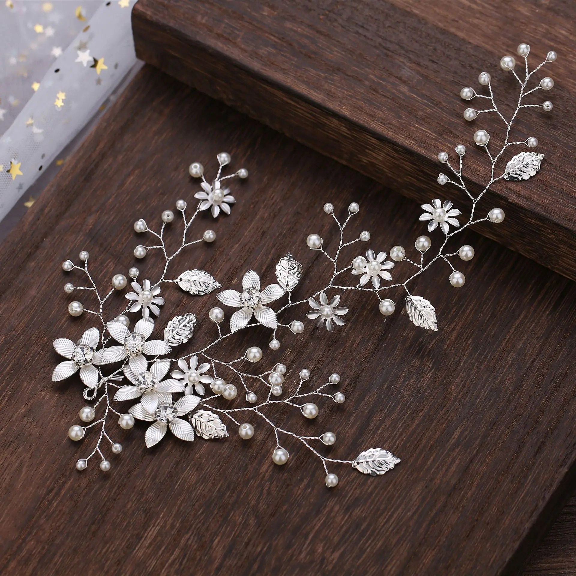 New Headwear Golden Leaf Flower Foreign Trade Headband Wedding Dress Accessories Bridal | Детская одежда и обувь