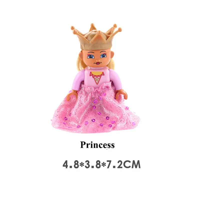 Новый 2 шт./компл. Большие размеры фигурки в блоках совместимы с DUPLOES Prince kingdom