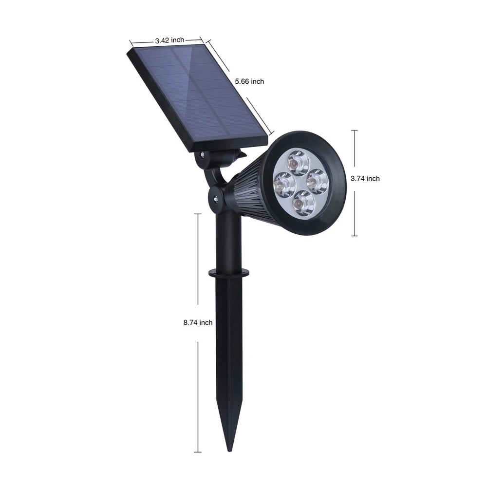Фсветильник светодиодный солнечный 4 шт./упаковка 250 лм|solar light|solar light outdoorlight for garden