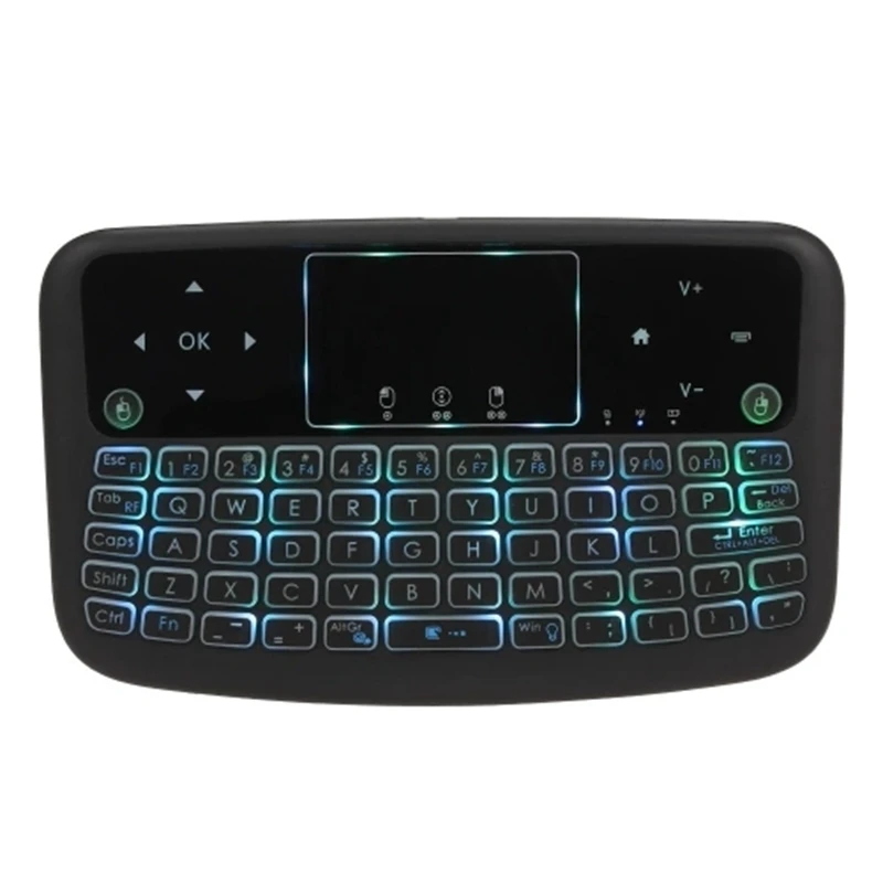 A36 мини беспроводная клавиатура 2 4G с Цветной подсветкой Air mouse Presspad для Android Tv Box Smart