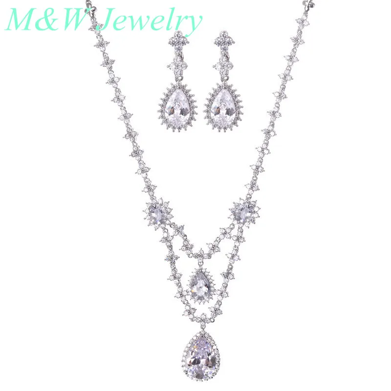 Роскошные невесты серьга циркон AAA + серьги zirconiaearrings комплект капли воды цветок