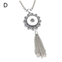 fashion interchangeable flower ginger necklace 248 fit 18mm snap button pendant necklace charm jewelry for women gift