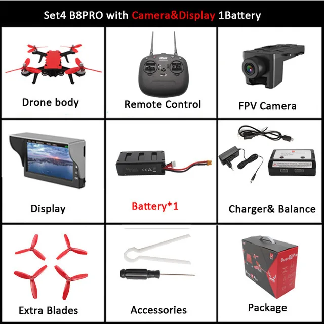 Camera Screen 1B MJX Bugs 8 Pro B8 B8PRO гоночный высокоскоростной бесщеточный Радиоуправляемый Дрон с камерой 5,8G HD 720P Радиоуправляемый вертолет - Цвет: Camera Screen 1B