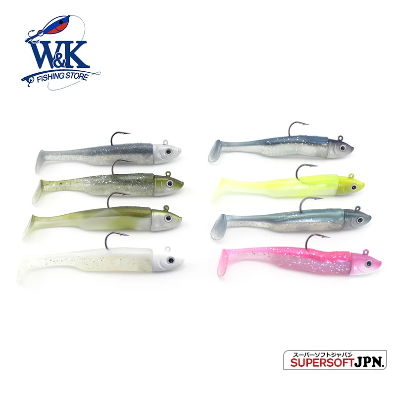W&K Brand Soft Lure 9cm/22g Jig Head 3/0 22g Ultimate Inshore Bait And Boat Fishing For Code Seabass J1701|fishing lure|soft baitssoft lure |